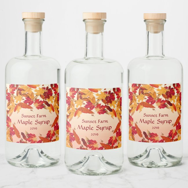 Pure Maple Syrup Bottle Labels