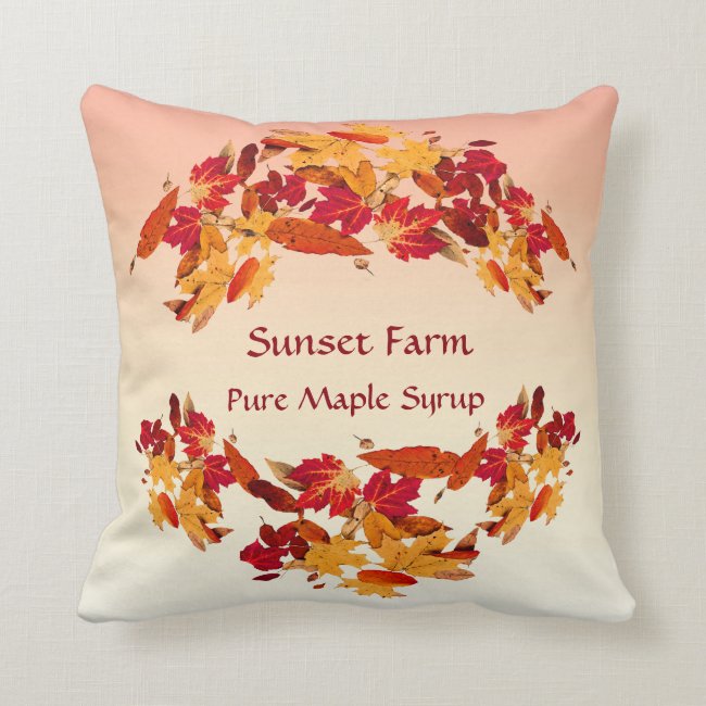 Pure Maple Syrup Pretty Promotional Throw Pillow