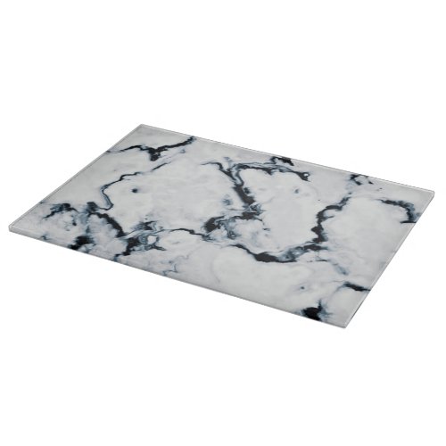 Pure Marble blue white gray pattern custom Cutting Board