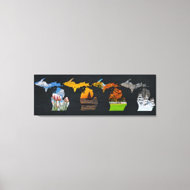 Pure Michigan Four Seasons Canvas Print (Front)