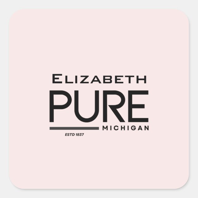 Pure Michigan Personalized Sticker (Front)