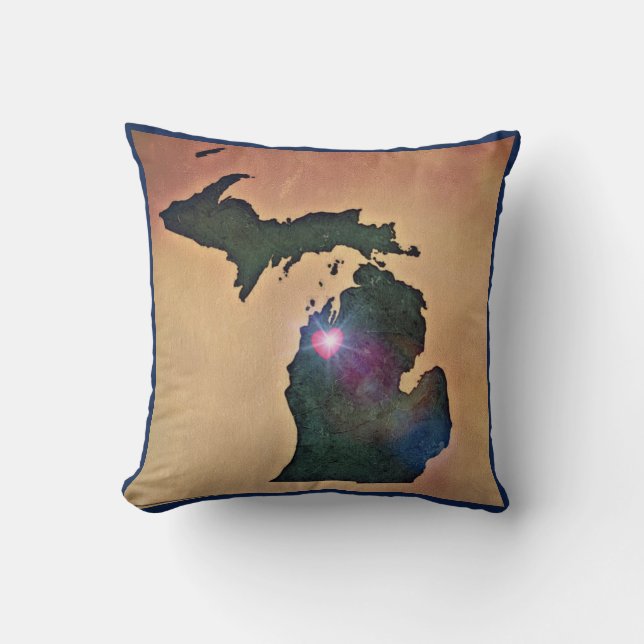 Pure Michigan pillow - Traverse City love (Front)
