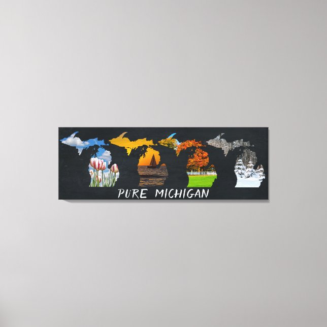 Pure Michigan Seasons Artwork Canvas Print (Front)