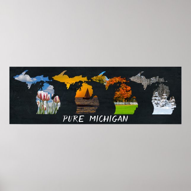 Pure Michigan Seasons Artwork Poster (Front)