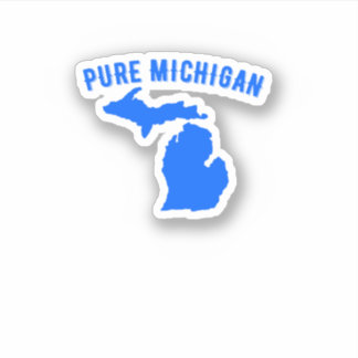 Pure Michigan Vacation Water Lake Fun Gift Idea Sticker