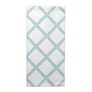 Pure Modern White Diamonds Pattern Custom Napkin