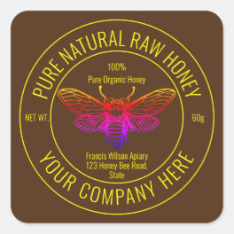 Pure Natural Honey Label Sticker