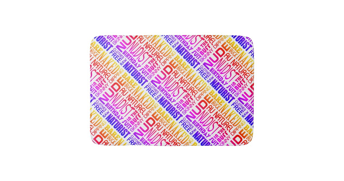Pure Nudism, Hot Print, Naturist/Nudist Bath Mat | Zazzle.com