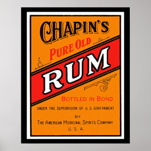 Pure Old Rum Label Chapters Poster