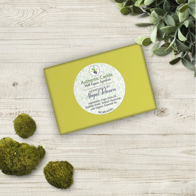 Pure Olive Oil Handmade Homemade Bath & Body Label (Creator Uploaded)
