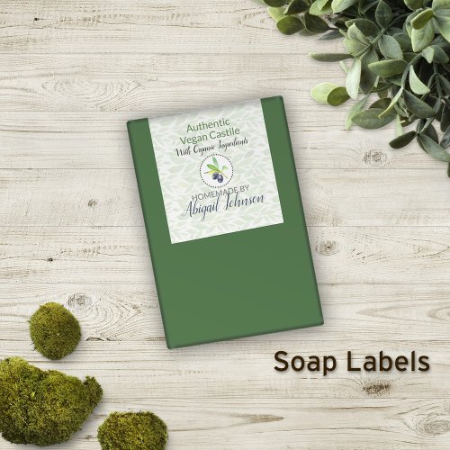 Pure Olive Oil Soap  Artisan Handmade Homemade Rectangular Sticker