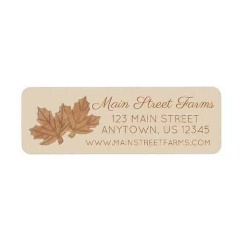 Pure Organic Maple Sugar Syrup Candy Leaf Leaves Label