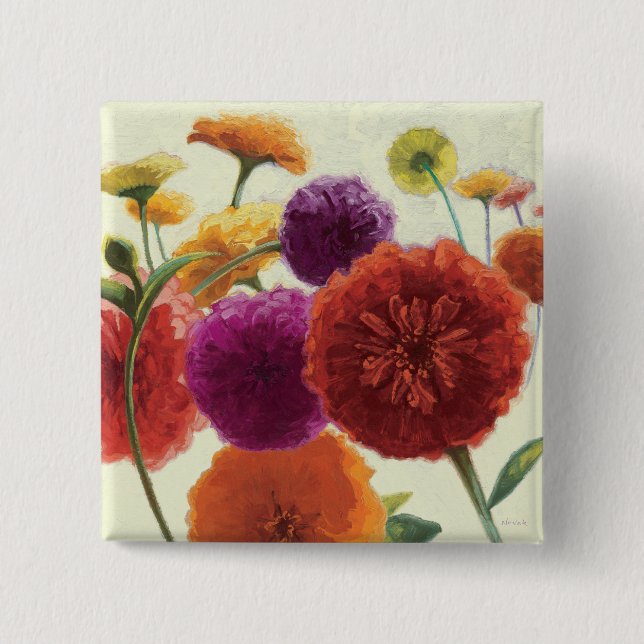 Pure Palette Zinnias Button (Front)