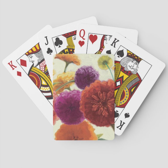 Pure Palette Zinnias Poker Cards (Back)