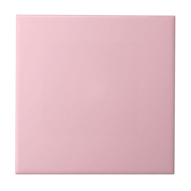 Pure Pink Solid Color Ceramic Tile (Front)