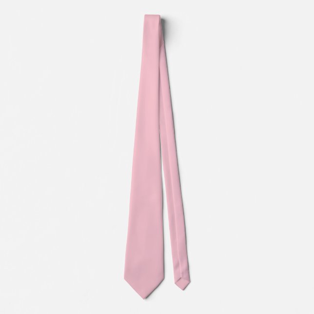 Pure Pink Solid Color Neck Tie (Front)