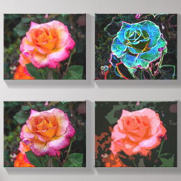 Pure Poetry Roses Canvas Photo Tile