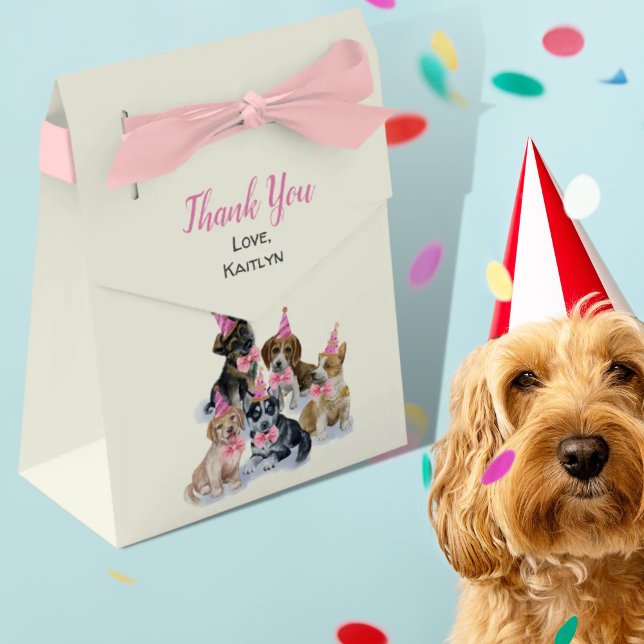 Pure Puppy | Dogs Theme Birthday Party Thank You Favor Boxes (Creator Uploaded)