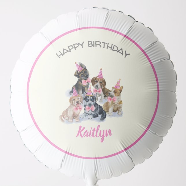 Pure Puppy | Dogs Theme Blue Birthday Decorations Balloon (Front)