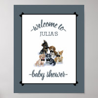 Pure Puppy | Elegant Baby Shower Welcome Sign