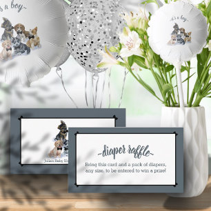 Pure Puppy Elegant Diaper Raffle Baby Shower Enclosure Card
