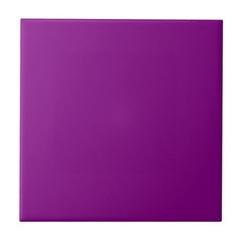 Pure Purple 800080 Color With Option to Add Image Ceramic Tile