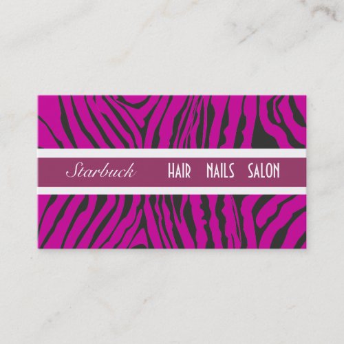 Pure Purple Zebras Pattern Working Professionals Business Card Templates