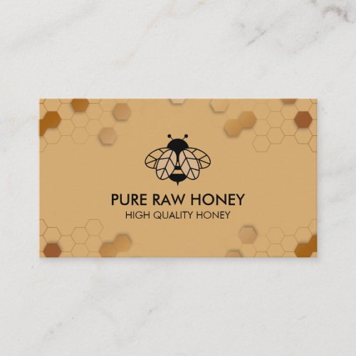 Pure Raw Honey Bee Keeper Honeycomb Apiary Business Card