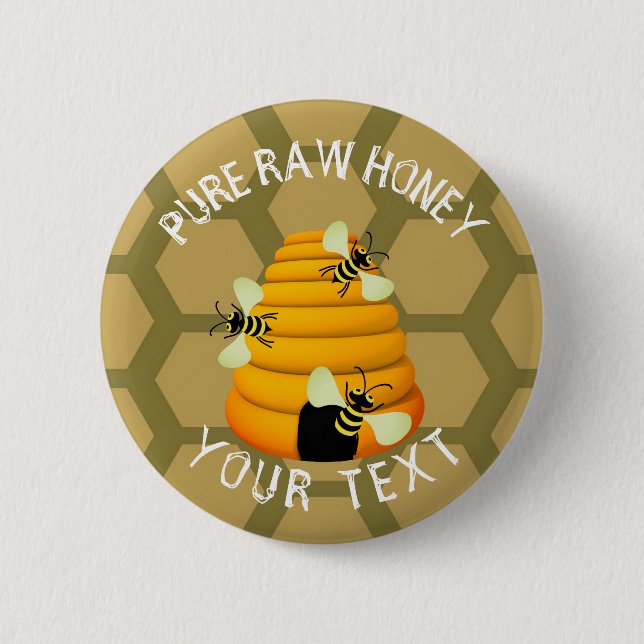 Pure Raw Honey Button (Front)