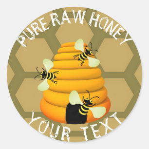 Pure Raw Honey Classic Round Sticker