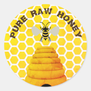 Pure Raw Honey Classic Round Sticker