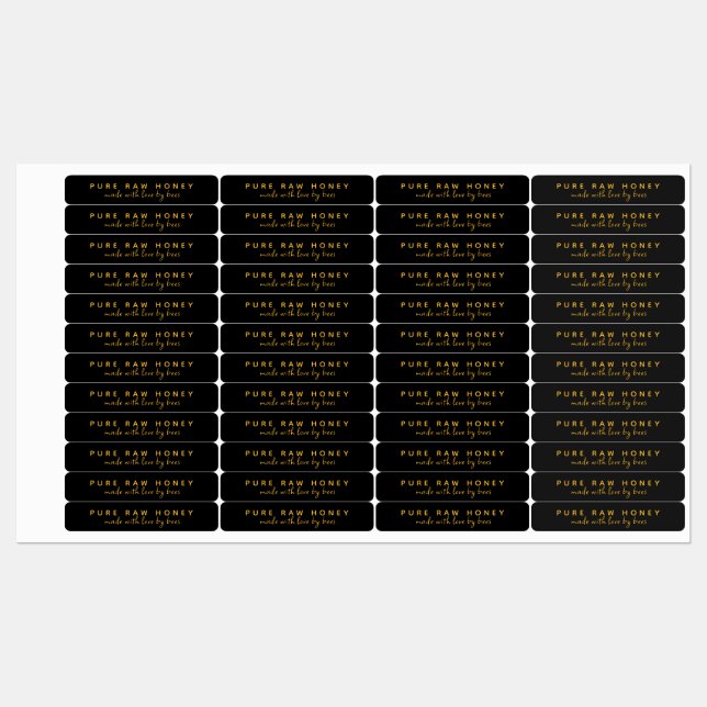 PURE RAW HONEY MADE WITH LOVE BY BEES BLACK LABEL (Sheet)