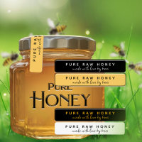 PURE RAW HONEY MADE WITH LOVE BY BEES MINI LABEL