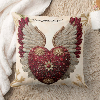 "Pure Romance Wings" Throw Pillow