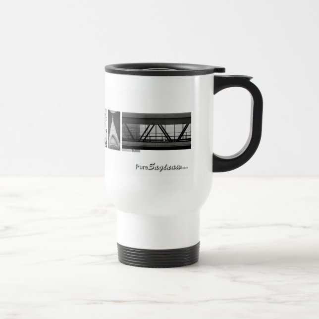 Pure Saginaw Letters Travel Mug (Right)