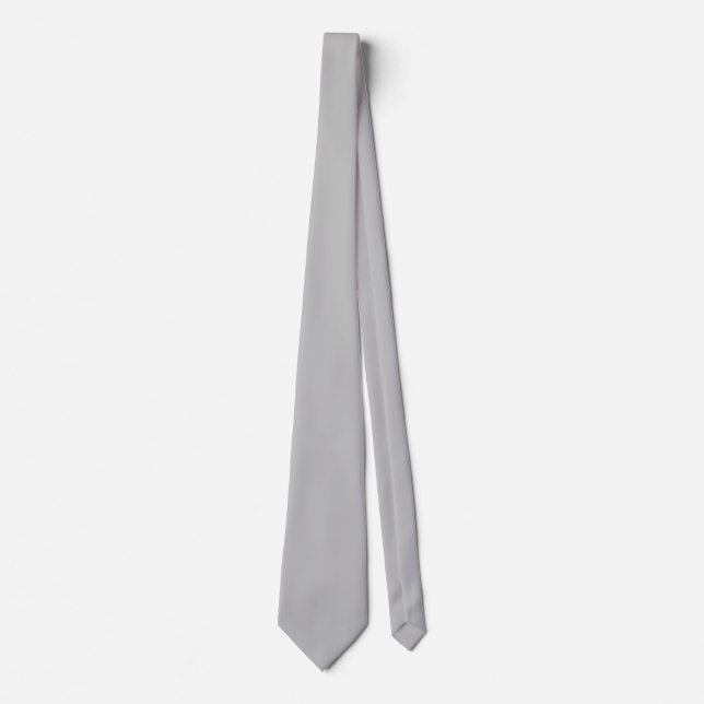 Pure Silver Solid Color Neck Tie (Front)