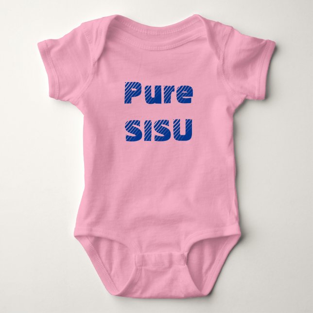 Pure SISU Finnish Baby One-Piece (Pink) Baby Bodysuit (Front)