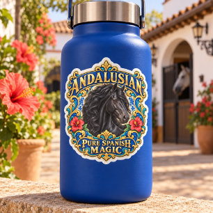 Pure Spanish Magic Black Andalusian Horse Sticker
