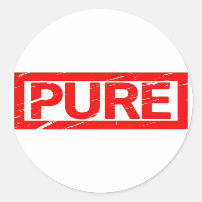 Pure Stamp Classic Round Sticker (Front)