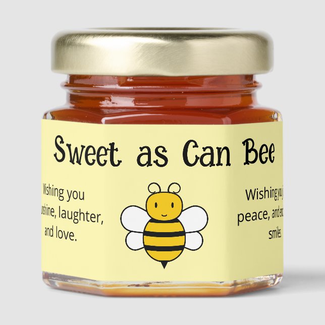 Pure Sweetness – Custom Gift Jar of Honey Favors (Front)