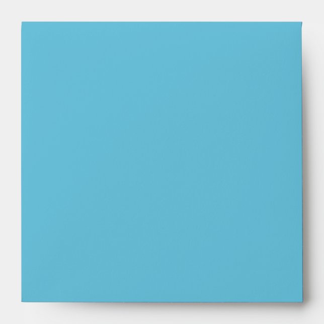 Pure Teal Blue Linen Envelopes (Front)