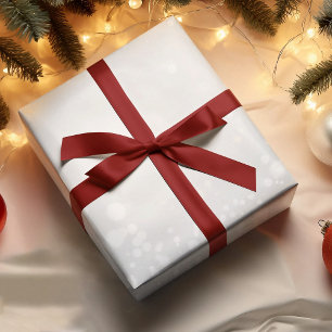 Pure White Christmas Snowflakes Wrapping Paper