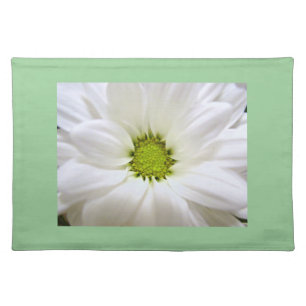 pure white daisy flower cloth placemat