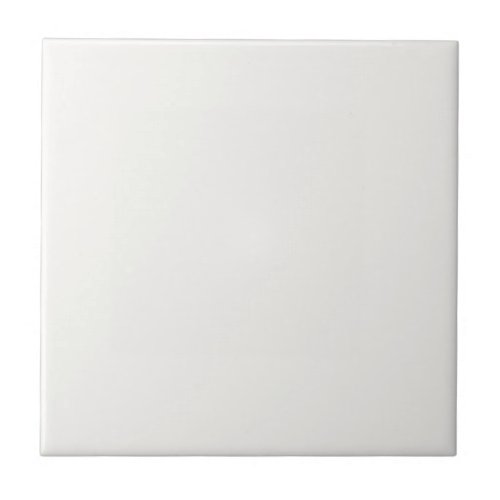 Pure White FAF9F6 Color With Option to Add Image Ceramic Tile