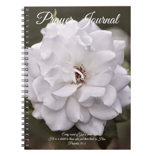Pure White Rose Prayer Journal