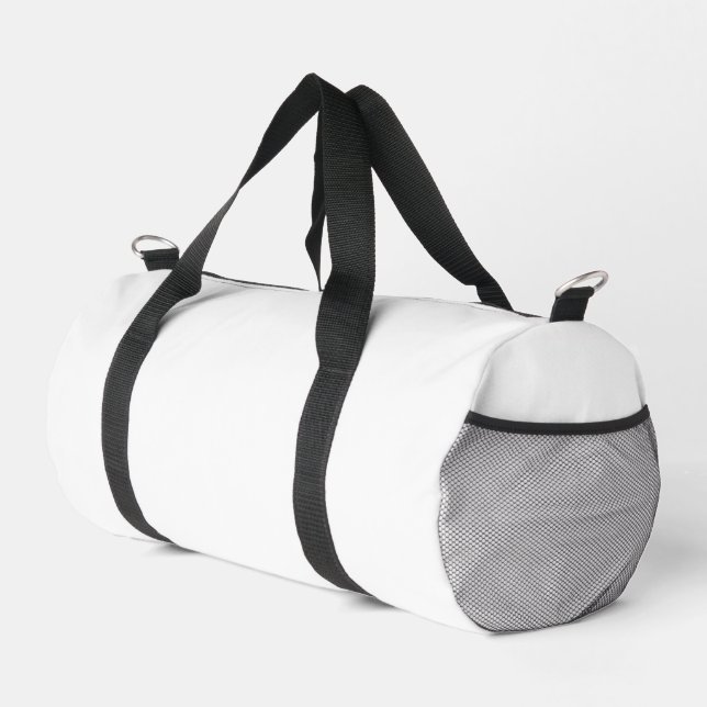 Pure White Solid Color Duffle Bag (Right Corner)