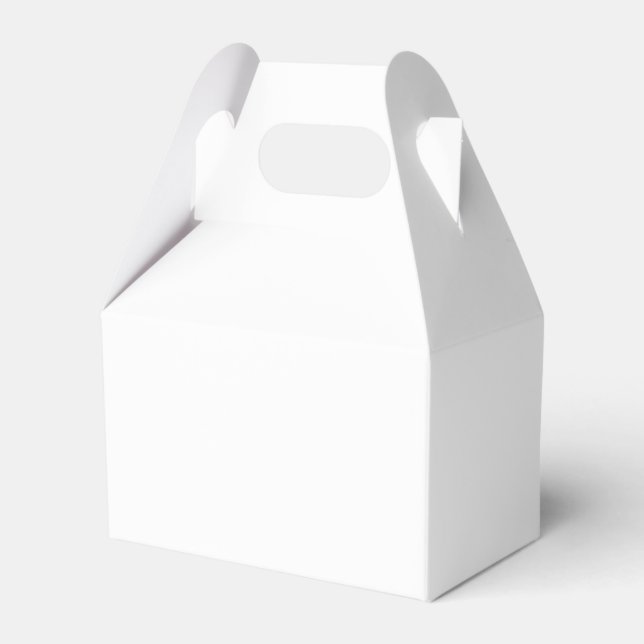 Pure White Solid Color Favor Boxes (Front Side)