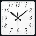 Pure White Square Clock<br><div class="desc">Pure White Square Clock</div>