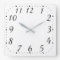 Pure White Square Clock