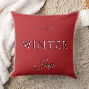 Pure Winter Joy Throw Pillow